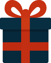 Illustration of a Gift Box with Ribbon