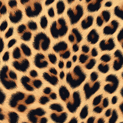 Realistic wild animal skin fur texture with leopard spots