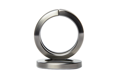 Finger ring smartphone holder and stand designed for secure grip and convenient hands free viewing isolated on white background