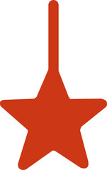 Flat Style Star Icon with Pointer