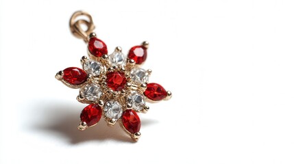 Christmas charm pendant isolated on white background
