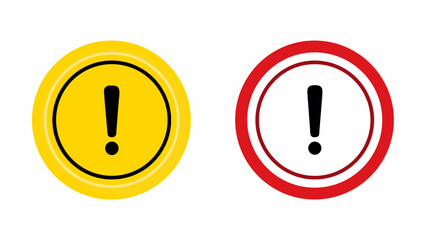 Warning and alert exclamation icons