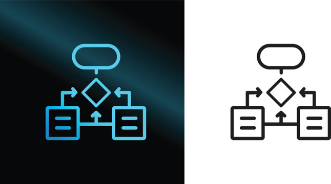 Algorithm flowchart icon
