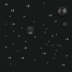 water drops on black background