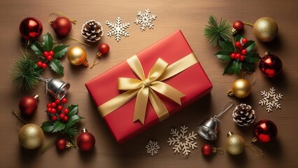 Merry Christmas Greetings Celebration Gift Background	
