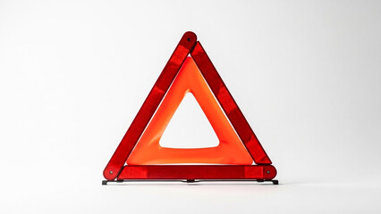 Red reflective warning triangle emergency breakdown safety car accessory kit