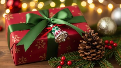 Merry Christmas Greetings Celebration Gift Background	
