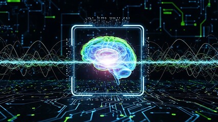 Artificial intelligence brain with neural network connections representing digital technology and innovative solutions for global business strategy and scientific breakthrough powering the future