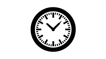 Clock icon isolated on white background