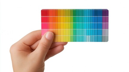 Color calibration card for photography isolated on white background