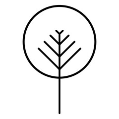 Stroke tree silhouette