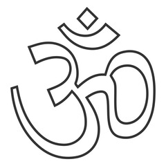 Obraz premium Stroke Yoga Symbol