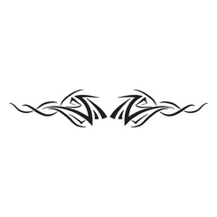 Obraz premium Tribal pinstripes silhouette