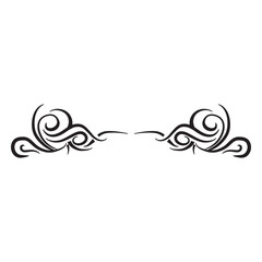 Fototapeta premium Tribal divider curly pinstripes