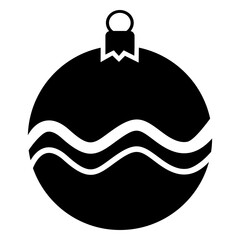 Bauble silhouette christmas icon