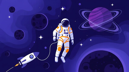 Futuristic cosmic scene with smooth vector shading
Great for science, technology, and education themes