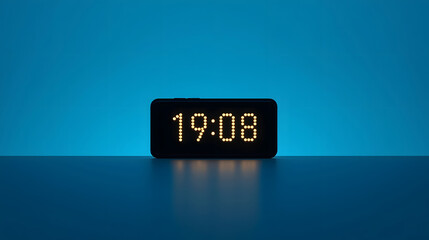 LED Digital Clock Display Showing Time 1908 Business Concept