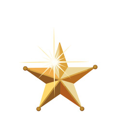 Golden 3d christmas star