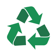 Recycling Symbol Icon - Green Arrow Cycle Vector
