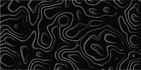 Abstract topographic map contour lines pattern with gradient shading on a dark background, creating a sense of depth and organic flow for graphic design and digital art projects