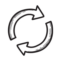 Recycling Arrows Graphic Circular Symbol Illustration Loop Sign Flow Movement Rotation Direction Change Continuous