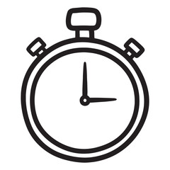 Classic Stopwatch Icon Time Speed and Precision Timer for Sports Events Deadlines and Accurate Timekeeping in Design and