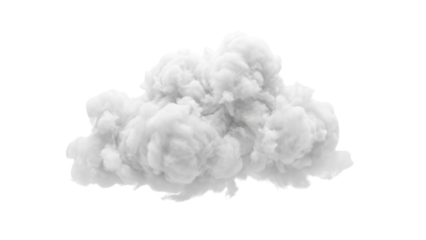 Fluffy white cloudscape element for dreamy design, perfect for adding a touch of serenity and ethereal beauty to your projects, a serene sky illustration