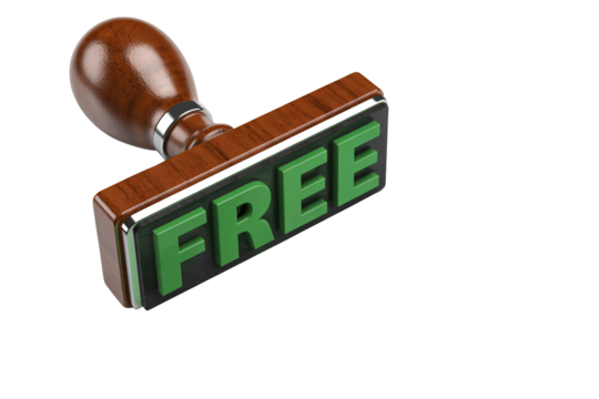 Get instant access with this FREE stamp illustration for your marketing promotions and advertising designs, emphasizing value and easy access, a must-have for any business