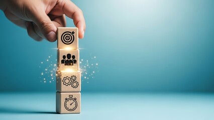 Building blocks of business success with goals and strategy
