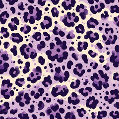 Seamless Purple Leopard Animal Skin and Fur Texture Pattern