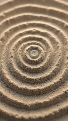 Naklejka premium Concentric Raked Sand Pattern in Zen Garden