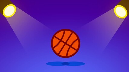 A basketball illuminated under a dramatic beam of light highlights focus, determination, and the emotional anticipation found in decisive competitive game moments.