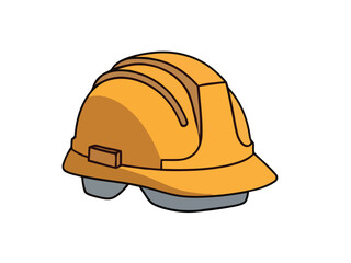 A graphic representation of a sturdy yellow hard hat, an indispensable piece of personal protective equipment for safety-conscious professionals
