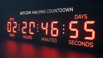 Bitcoin Halving Countdown - A Digital Timepiece for Crypto Enthusiasts.