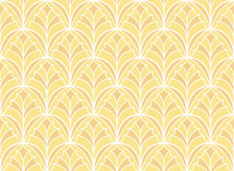 Modern floral cute art deco seamless pattern. Trendy abstract texture. Vector geometric background.