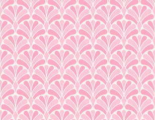 Modern floral cute art deco seamless pattern. Trendy abstract texture. Vector geometric background.