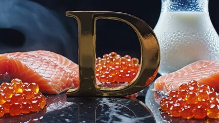 Vitamin D Sources Salmon, Caviar, and Milk for Optimal Health & Well-being
