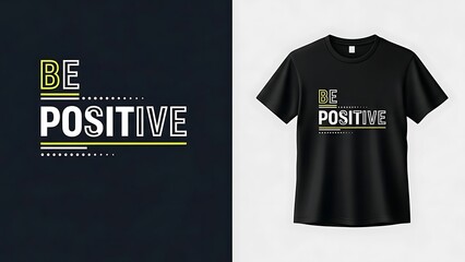 Be positive quote typography modern geometric minimalist t shirt print design apparel graphic vector