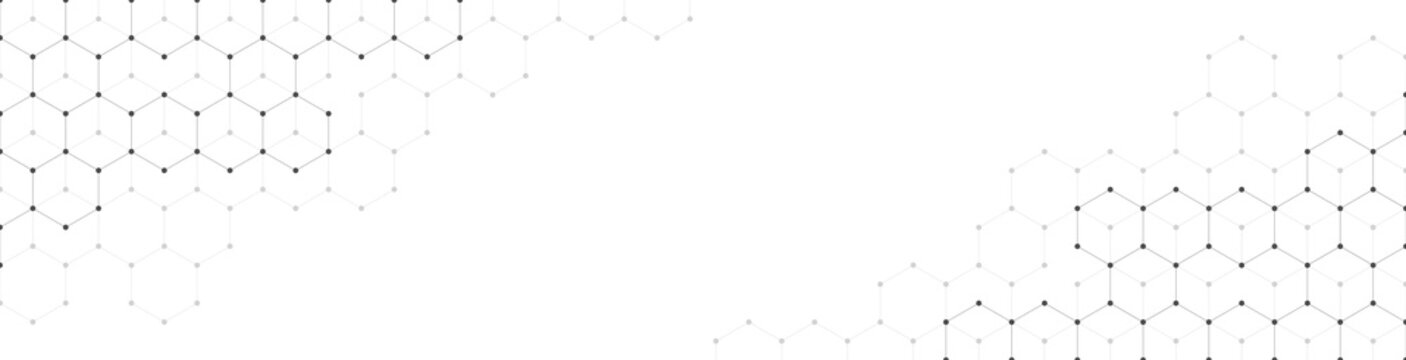 Hexagons pattern. Geometric abstract background with simple hexagonal elements. Creative idea for medical, technology or science design