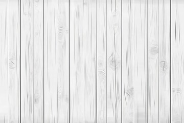 Rustic white wooden planks texture on solid background. AI generative