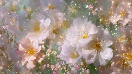 Fantasy pink Roses Flowers bloom. AI generated