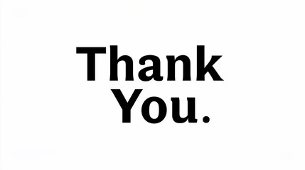 Simple thank you note on white background for appreciation