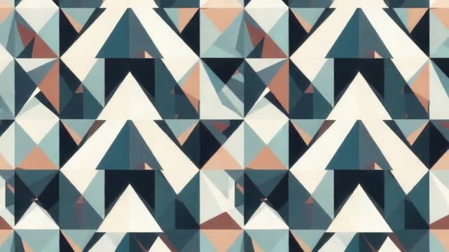 Video A geometric design featuring interconnected triangles against a bright blue backdrop