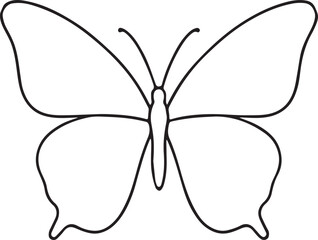 Butterfly Silhouette Vector Icon &ndash; EPS, Outline Graphic Design