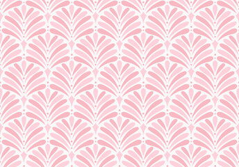 Modern floral cute art deco seamless pattern. Trendy abstract texture. Vector geometric background.