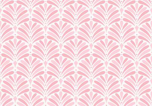 Modern floral cute art deco seamless pattern. Trendy abstract texture. Vector geometric background.