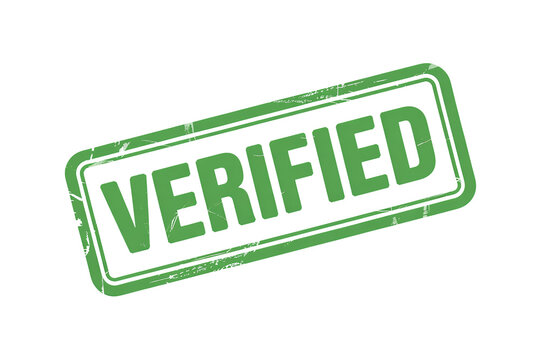 Authentic green verified stamp for official confirmation or qualification, signaling trust, credibility, and quality in a digital age with assurance and reliance