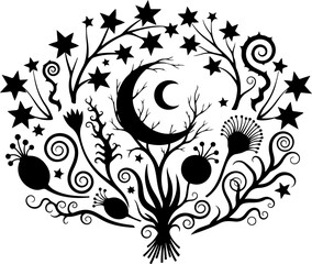 Mystic Tattoo's Design Bundle Vector Selhouettes