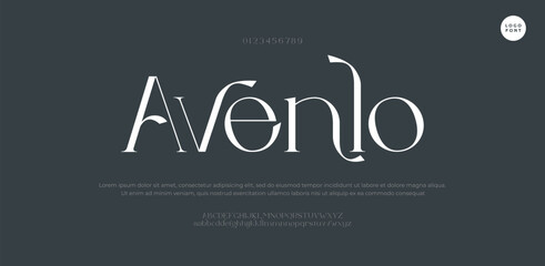 Abstract Fashion alphabet letters font logo. Minimal modern urban fonts for logo, brand etc. Typography typeface uppercase lowercase and number. vector illustration