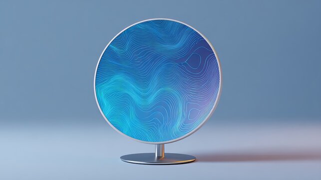Modern digital display with flowing blue lines, perfect for tech presentations, futuristic designs, and innovative concepts